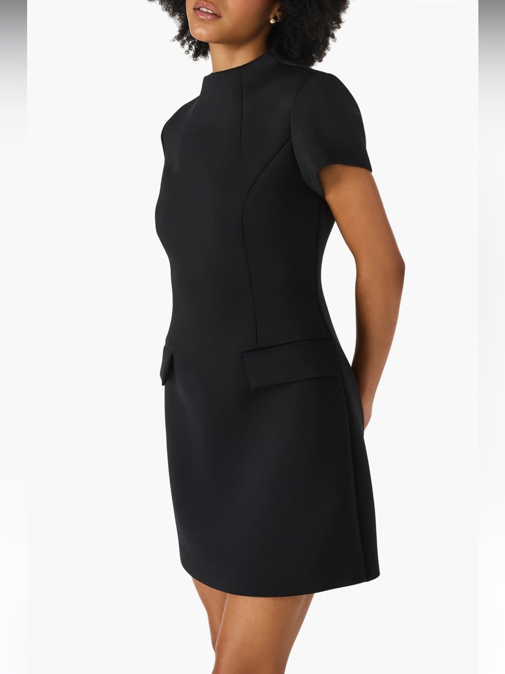 New Steve Madden Sz 6 Black Hayes Short Sleeve Fit & Flare Mini Dress Ret $79! - Picture 3 of 14
